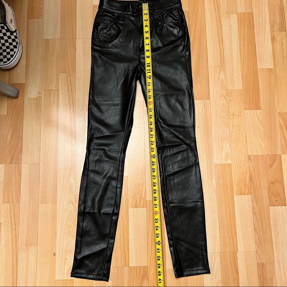 Mother Denim Super Swooner Vegan Leather Skinny Size 25